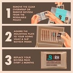 Boveda-Purolar için | Humidor için ağaç Tutucu | İki ile Kullanımı için (2) Boyut 60 Yan Yana (Ayrı Satılır) | Manyetik ve Velcro® Montaj Setleri içerir | 1-Count