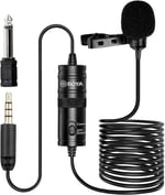 Boya by-M1 akıllı telefon ve Canon/Nikon Kamera için 3,5 mm Lavalier-mikrofon, siyah, kullanma kılavuzu İngilizce dil