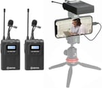 Boya BY-WM8 Pro-K2 UHF Çift Kanallı Kablosuz Mikrofon Sistemi - Seçenekler: K2, Kit-1, K4
