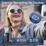 BOYA MFi Sertifikalı Lightning & USB-C ile MIC Kablosuz Yaka Mikrofon, Yerleşik Kayıt, 300M (950 ft.) Menzil, 50 Saat Pil Ömrü, Gürültü Engelleme, iPhone, Android, PC için Kablosuz Mikrofon