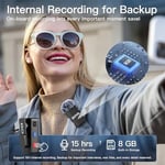 BOYA MFi Sertifikalı Lightning & USB-C ile MIC Kablosuz Yaka Mikrofon, Yerleşik Kayıt, 300M (950 ft.) Menzil, 50 Saat Pil Ömrü, Gürültü Engelleme, iPhone, Android, PC için Kablosuz Mikrofon
