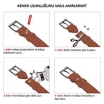 BOYD Hakiki Deri Erkek Kemeri Kot Pantolon Kemeri 4.2 cm Genişlik