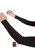 Boyunluk, Bone (SİLİKONLU FIRFIRLI KAYMAZ BONE), Kolluk (ÜÇLÜ SET) siyah Hijab Tesettür