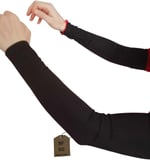 Boyunluk, Bone (SİLİKONLU FIRFIRLI KAYMAZ BONE), Kolluk (ÜÇLÜ SET) siyah Hijab Tesettür