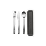 Brabantia 004-01-Make Take Dark Grey Plastik Yemek Taşıma Tabağı 1L