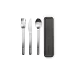 Brabantia 004-01-Make Take Dark Grey Plastik Yemek Taşıma Tabağı 1L