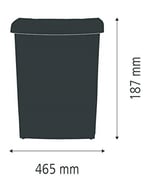 Brabantia 395246 Gömme Çöp Kutusu, 10 Litre Siyah