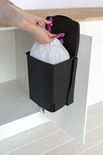 Brabantia 395246 Gömme Çöp Kutusu, 10 Litre Siyah