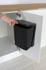Brabantia 395246 Gömme Çöp Kutusu, 10 Litre Siyah