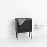 Brabantia Bo Matt Black Plastik Kapaklı Çamaşır Sepeti 60 L (BRA 200526)