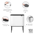 Brabantia Bo White Dokunmatik Çöp Kutusu, 36 L - Seçenekler: 1 Inneneimer (36L), 3 x 11 Liter, 3 x 11 litros...