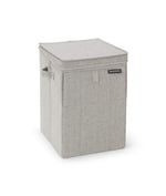 Brabantia - İstiflenebilir çamaşır sepeti, kolay doldurulur ve boşaltılır - büyük hacim - hızlı şekilde düz katlanır - hafif ve sağlam saplar - gri - 35 L - 37,0 x 44,5 x 32,0 cm