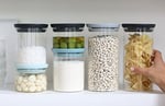 Brabantia Kapaklı saklama kabı 3'lü set (1 x nane 0,3 L, 1 x petrol 0,6 l, 1 x gri 1,1 L)