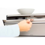 Brabantia Katlanır ekmek kutusu – Ekmek, simit, küçük ekmek için büyük saklama kutusu – Düz üst yüzeyli yer tasarrufu sağlayan tasarım – Duvara montaj için uygundur – Mat çelik