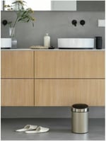 Brabantia Touch Bin 3 L plastik eklentili, paslanmaz çelik, Kahverengi, 3 l