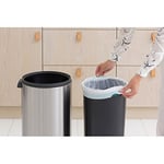 Brabantia Touch Bin New çıkarılabilir plastik parça, mat siyah/mat çelik, 30 l - Seçenekler: 1.4 LT, 10 L + 23 L, 10 and 23 Litre, 30 L, 30 liters...