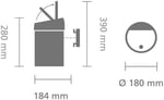 Brabantia Touch Bin plastik eklentili Çöp kutusu, paslanmaz çelik, Beyaz, 3 l
