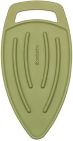 Brabantia - Ütü altlığı – ısıya dayanıklı ütü matı – koruyucu, esnek silikon – ütü rafı – kolay saklanabilir – maks. 220 °C – Çamaşır aksesuarı – Calm Green – 28,5 x 0,5 x 15 cm