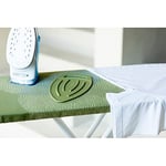 Brabantia - Ütü altlığı – ısıya dayanıklı ütü matı – koruyucu, esnek silikon – ütü rafı – kolay saklanabilir – maks. 220 °C – Çamaşır aksesuarı – Calm Green – 28,5 x 0,5 x 15 cm