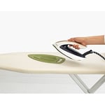 Brabantia - Ütü altlığı – ısıya dayanıklı ütü matı – koruyucu, esnek silikon – ütü rafı – kolay saklanabilir – maks. 220 °C – Çamaşır aksesuarı – Calm Green – 28,5 x 0,5 x 15 cm