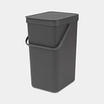 Brabantia Waste Bin Sort & Go 16 L Çöp kutusu, gray