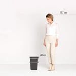 Brabantia Waste Bin Sort & Go 16 L Çöp kutusu, gray