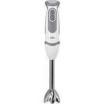Braun MQ 5200WH - MultiQuick 5 Vario el blenderi paslanmaz çelik karıştırma ayağı, 1000 Watt, 600 ml karıştırma ve ölçüm kabı dahil, beyaz/gri