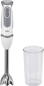 Braun MQ 5200WH - MultiQuick 5 Vario el blenderi paslanmaz çelik karıştırma ayağı, 1000 Watt, 600 ml karıştırma ve ölçüm kabı dahil, beyaz/gri