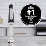 Braun MQ7035 Taşınabilir Daldırma El Blender,500W Stick Blender,Değişken Hız,2 Kupa Chopper,Çırpma teli,Beher,Çorba,Bebek Maması,Smoothies,Humus,Yumurta Çırpıcı