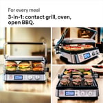 Braun MultiGrill 9 CG 9043 Izgara ve Düz Plakalı Kontakt Izgara, Izgara Konumları: Kontak, Barbekü, Fırın, Bulaşık Makinesinde Yıkanabilir Tabaklar, Yağ Tepsisi, 250° Maksimum Sıcaklık, Kavurma