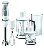 Braun MultiQuick 5 Vario MQ 5045 Aperitive el mikseri, 750 W, blender başlığı (1.250 ml), beyaz/gri