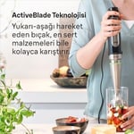 Braun MultiQuick 7 MQ 7075X el blenderi, ActiveBlade teknolojisine sahip çıkarılabilir paslanmaz çelik blender ayağına sahip el blenderi, 3 parçalı aksesuar seti dahil, 1000 watt, siyah