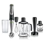 Braun MultiQuick 9 MQ 9147X el mikseri – Active PowerDrive ve SplashControl ile, püre yapma çubuğu, sebze ezici, mikser, parçalayıcı ve çırpma teli, 1200 Watt, siyah/paslanmaz çelik