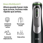 Braun MultiQuick 9 MQ 9147X el mikseri – Active PowerDrive ve SplashControl ile, püre yapma çubuğu, sebze ezici, mikser, parçalayıcı ve çırpma teli, 1200 Watt, siyah/paslanmaz çelik