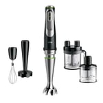 Braun MultiQuick 9 MQ 9187XLI el mikseri – Active PowerDrive teknolojili püre çubuğu ve parçalama, damgalama, karıştırma ve buz kırma, 1200 Watt, siyah/paslanmaz çelik