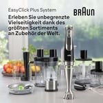 Braun MultiQuick 9 MQ 9187XLI el mikseri – Active PowerDrive teknolojili püre çubuğu ve parçalama, damgalama, karıştırma ve buz kırma, 1200 Watt, siyah/paslanmaz çelik