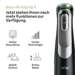 Braun MultiQuick 9 MQ 9187XLI el mikseri – Active PowerDrive teknolojili püre çubuğu ve parçalama, damgalama, karıştırma ve buz kırma, 1200 Watt, siyah/paslanmaz çelik