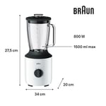 BRAUN Powerblend 3 Sürahi Blender JB3150WH