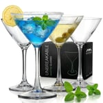 Bravario Plastik Martini Bardakları, Kırılmaz Üstün Kaliteli İçecek Takımı, Tritan Yeniden Kullanılabilir Coupe Cam Eşyaları, BPA İçermeyen Bulaşık Makinesinde Yıkanabilir Bardaklar, 8 oz 4'lü Set