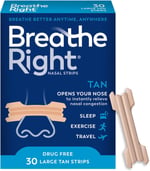 Breathe Right Nasenpflaster, büyük, ten rengi, 1 Pack (30 strips)