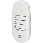 Brennenstuhl Comfort-Line Mini 3+1 kablosuz priz seti, 3'lü uzaktan kumanda seti (iç mekan, el vericisi ve yüksek temas koruması) beyaz