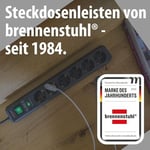Brennenstuhl Eco-Line çoklu priz, yüksek gerilim korumalı, Gri, 1159700015
