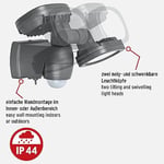 Brennenstuhl Pilli LED Spot Lamba LUFOS / Kablosuz LED Dış Mekan Spotu Pilli ve Hareket Sensörlü, 8 Adet LED Lamba, 2 x 240 Lümen, Dış Mekan için - Seçenekler: 2x 240 Lumen, 440 Lumen
