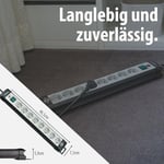 Brennenstuhl Premium Line Serisi 8 Soketli 5 Metre Uzatma Kablosu Siyah Gri