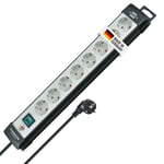 Brennenstuhl Premium Line Serisi 8 Soketli 5 Metre Uzatma Kablosu Siyah Gri