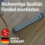Brennenstuhl Premium Line Serisi 8 Soketli 5 Metre Uzatma Kablosu Siyah Gri
