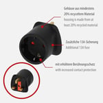 Brennenstuhl Seyahat Fişi/Seyahat Adaptörü (İngiltere Prizi ve Avrupa Fiş için Seyahat Prizi Adaptörü) Renk: Siyah