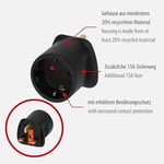 Brennenstuhl Seyahat Fişi/Seyahat Adaptörü (İngiltere Prizi ve Avrupa Fiş için Seyahat Prizi Adaptörü) Renk: Siyah
