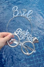 Bride Taç ve Gözlük Seti Bride To Be Taç Gözlük Plastik Set GÜMÜŞ