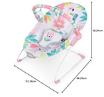 Bright Starts Flamingo Vibes 3 Noktalı Emniyet Kemeri Titreşimli Salyangoz ve Oyuncak Barı 0-6 Ay